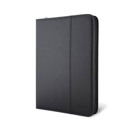 Portablocco City Time Professional A4 in eco-pelle - 25,5x34 cm - nero - 4851-N