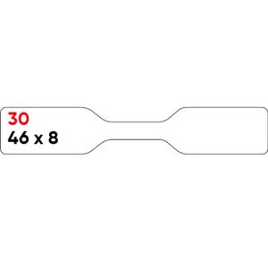 Etichette bianche permanenti Markin Copiatabu 46x8 mm - conf. 10 blister da 10 ff - X11030