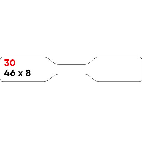 Etichette bianche permanenti Markin Copiatabu 46x8 mm - conf. 10 blister da 10 ff - X11030