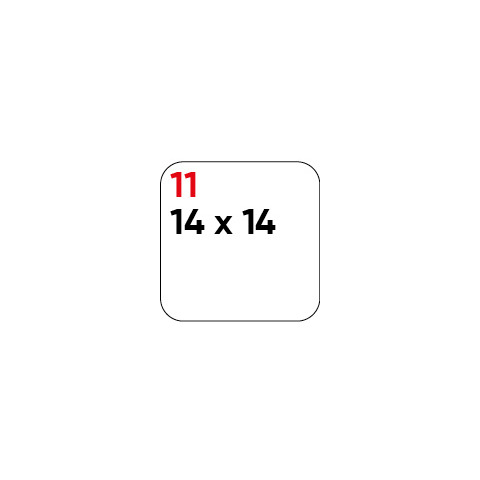 Etichette bianche permanenti Markin Copiatabu 14x14 mm conf. 10 blister da 10 ff - X11011