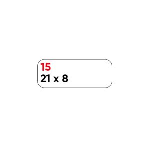 Etichette bianche permanenti Markin Copiatabu 21x8 mm - conf. 10 blister da 10 ff - X11015