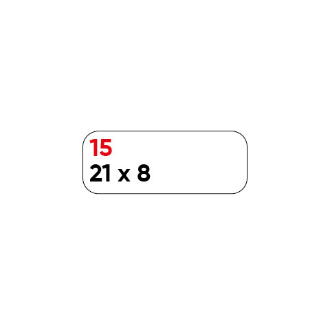 Etichette bianche permanenti Markin Copiatabu 21x8 mm - conf. 10 blister da 10 ff - X11015