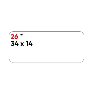 Etichette bianche permanenti Markin Copiatabu 34x14 mm - conf. 10 blister da 10 ff - X11026