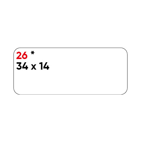 Etichette bianche permanenti Markin Copiatabu 34x14 mm - conf. 10 blister da 10 ff - X11026