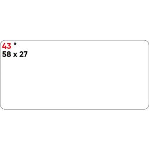 Etichette bianche permanenti Markin Copiatabu 58x27 mm - conf. 10 blister da 10 ff - X11043