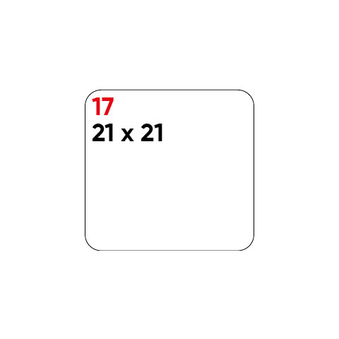 Etichette bianche permanenti Markin Copiatabu 21x21 mm - conf. 10 blister da 10 ff - X11017