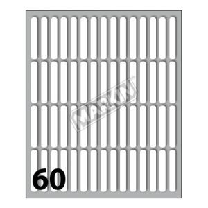 Etichette bianche permanenti Markin Copiatabu 34x5 mm - conf. 10 buste da 10 fogli/cad. - X11024