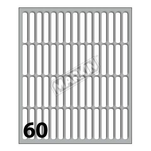 Etichette bianche permanenti Markin Copiatabu 34x5 mm - conf. 10 buste da 10 fogli/cad. - X11024