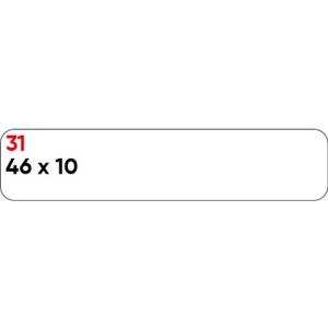 Etichette bianche permanenti Markin Copiatabu 46x10 mm - conf. 10 blister da 10 ff - X11031