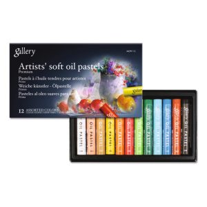 Pastelli a olio tondi per artisti Mungyo Gallery conf. 12 colori assortiti - 12762/12