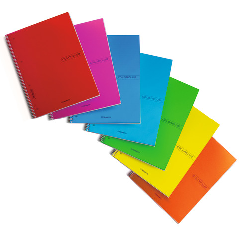 Quaderno spiralato Maxi Colorclub A4 - 70+1 ff - 70 g/m² - a 4 fori - 4 mm 3792