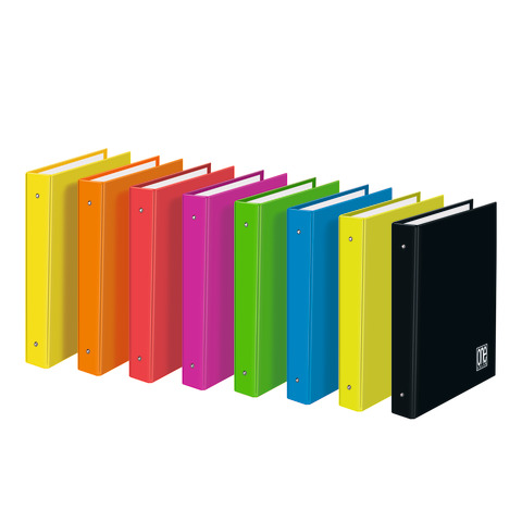 Raccoglitore ad anelli One Color Fluo 4 anelli - A4 colori assortiti - 7732