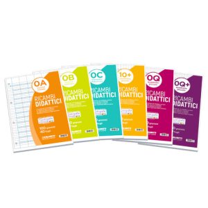 Ricambi in PVC Blasetti Didattico per quaderni ad anelli A4 - 100 g/m2 - 40 ff - 0Q+ - 7436