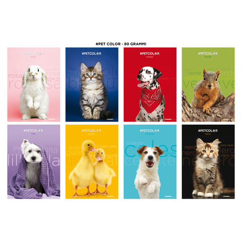 Maxi quaderni Blasetti Cuccioli A4 - 20+1 ff carta 80 g/m² - conf. 10 pezzi - rigatura 5 mm - 8928
