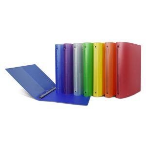 Raccoglitore satinato semitrasparente in PP Sei Rota Myto A4 - 4 anelli R - Ø 17 mm assortiti - conf. 20 pz - 36901799