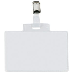 Targa portabadge con clip Sei Rota PASS 4E - formato 11x7 cm - conf. 100 pezzi - 318214