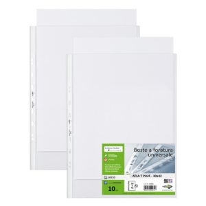 Buste in PP liscio Sei Rota Atla T Plus - altissimo spessore trasparente 30x42 cm - conf. 10 pezzi - 663016