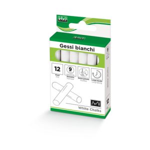 Gessi tondi non polverosi Lebez Ø 9 mm colore bianco - 20 conf. da 12 gessetti - 514