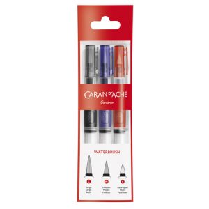 Pennello con serbatoio Carand'Ache in conf. da 3 punte assortite 115303