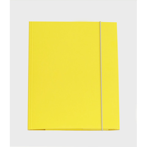 Cartella a tre lembi con elastico Cartotecnica del Garda 25x34 cm 0,8 mm colore giallo - CG0032LBXXXAE04