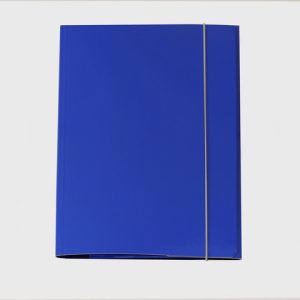 Cartella a tre lembi con elastico Cartotecnica del Garda 25x34 cm 0,8 mm colore blu - CG0032LBXXXAE01