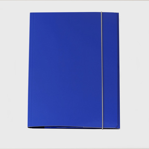 Cartella a tre lembi con elastico Cartotecnica del Garda 25x34 cm 0,8 mm colore blu - CG0032LBXXXAE01