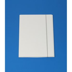 Cartella a tre lembi con elastico Cartotecnica del Garda 25x34 cm 0,8 mm colore bianco - CG0032LBXXXAE13