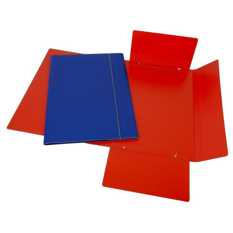Cartella a tre lembi in presspan Cartotecnica del Garda 35x50 cm colore blu - CG0080PDXXXAN01