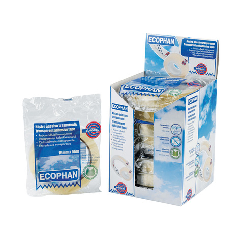 Nastro adesivo Eurocel ECOPHAN formato 15 mm x 66 m - conf. 10 pz - 001417158