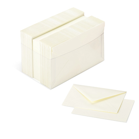 Biglietti augurali con busta Burano 7,2x11 cm in conf. 100 avorio - A57Q141