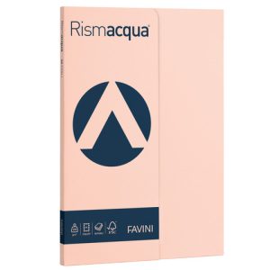 Carta colorata Favini Rismacqua colori tenui 200 g/m² A4 - risma da 50 fogli salmone - A695544