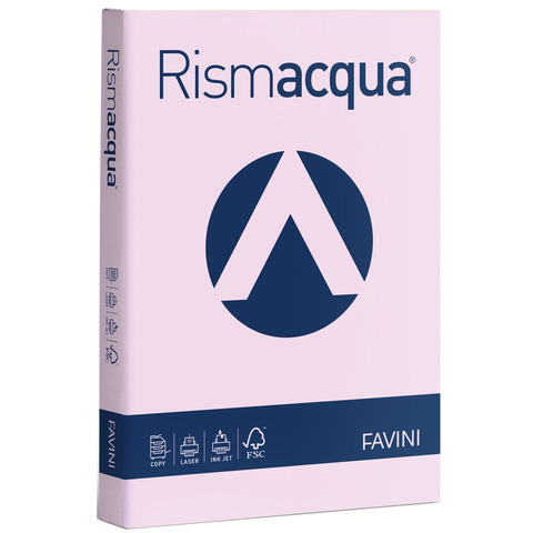 Carta colorata Favini Rismacqua colori tenui 200 g/m² A4 - risma da 125 fogli lilla - A679104