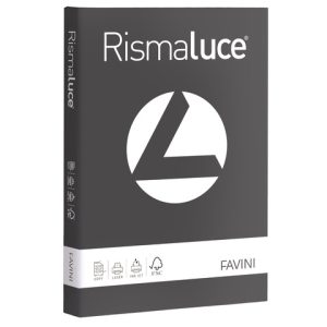 Carta colorata Favini Rismaluce colori forti 200 g/m² A4 - risma da 125 ff grafite - A674104