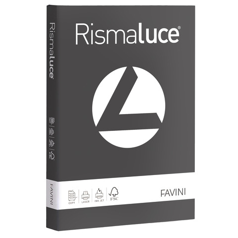 Carta colorata Favini Rismaluce colori forti 200 g/m² A4 - risma da 125 ff grafite - A674104