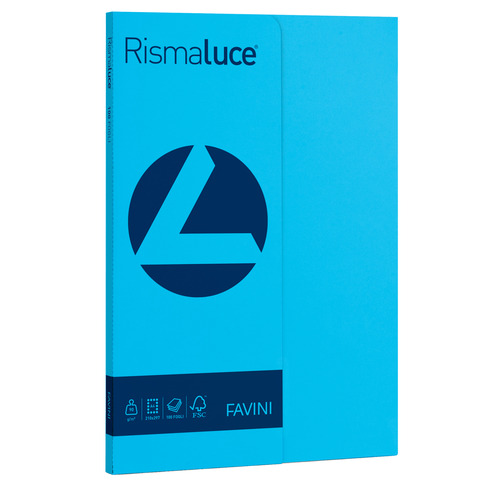 Carta colorata Favini Rismaluce colori forti 90 g/m² A4 - risma da 100 ff azzurro - A69G144