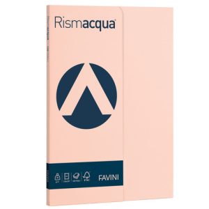 Carta colorata Favini Rismacqua colori tenui 90 g/m² A4 - risma da 100 fogli salmone - A695144