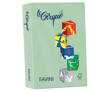 Carta colorata Favini Le Cirque A3 80 g/m² colori tenui - risma da 500 fogli verde - A71P353