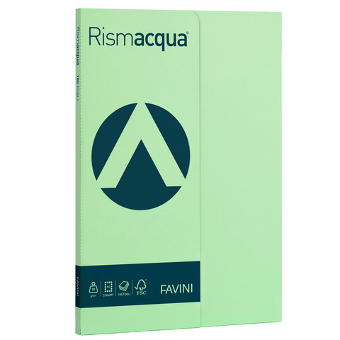Carta colorata Favini Rismacqua colori tenui 90 g/m² A4 - risma da 100 fogli verde chiaro - A69P144