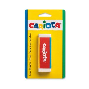 Gomma per cancellare bianca rettangolare Carioca in blister - 40141