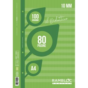Blocco ricambio didattico Rambloc formato A4 40 ff - 100g rigatura 10 mm - 90524384