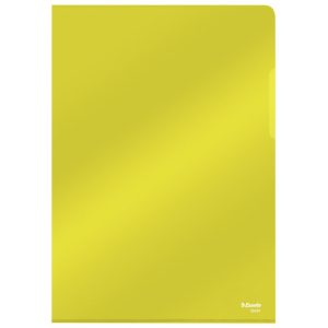 Cartellina a L in PVC Esselte Crystal A4 conf. da 25 pezzi Esselte giallo - 554310