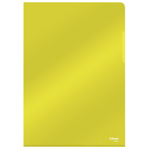 Cartellina a L in PVC Esselte Crystal A4 conf. da 25 pezzi Esselte giallo - 554310