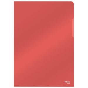 Cartellina a L in PVC Esselte Crystal A4 conf. da 25 pezzi Esselte rosso - 554330