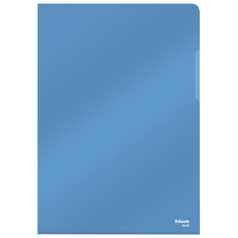 Cartellina a L in PVC Esselte Crystal A4 conf. da 25 pezzi Esselte blu - 554350