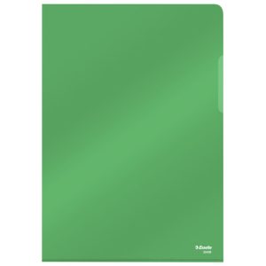 Cartellina a L in PVC Esselte Crystal A4 conf. da 25 pezzi Esselte verde - 554360