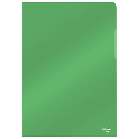 Cartellina a L in PVC Esselte Crystal A4 conf. da 25 pezzi Esselte verde - 554360