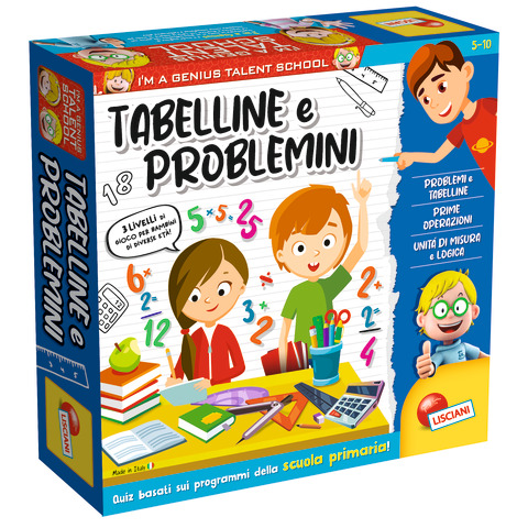 Gioco in scatola Lisciani I'm a Genius Tabelline e Problemini - 100491