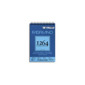 Blocco spiralato tecniche miste Fabriano 1264 - 300 g A5 - 15 fogli 19100642