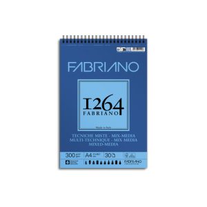 Blocco spiralato tecniche miste Fabriano 1264 - 300 g A4 - 30 fogli - 19100643