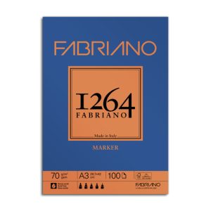 Blocco di carta collato Fabriano 1264 Marker 70 g A3 - 19100641